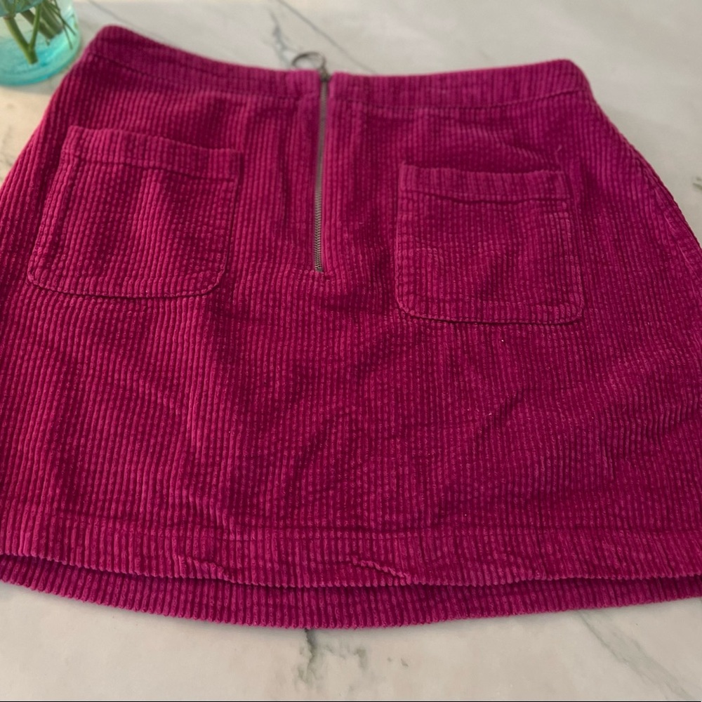 Wild Fable mini cord zipper Skirt Sz L